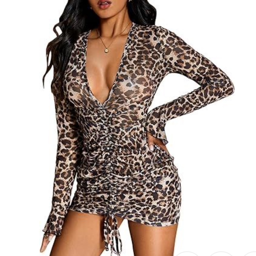 Leopard Print Mini Dress